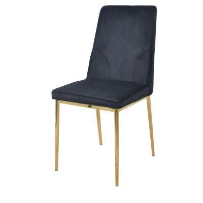 Dining Room Furniture Nordic Golden Leg Restaurant Upholstery Fabric Modern Dining Chairs