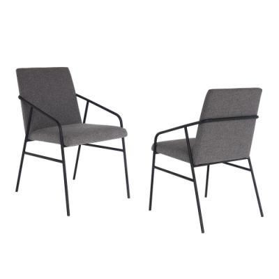 Manufactory Modern Fabric Metal Leg Dining Room Dining Chair
