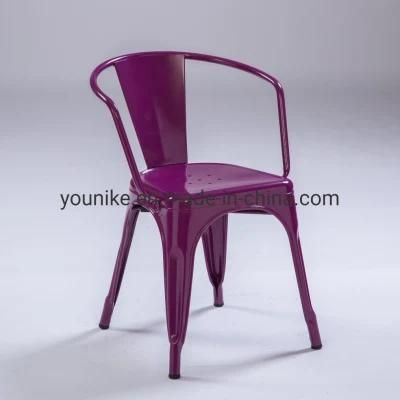 Industrial Tolix Armchair Vintage Armand Restaurant Outdoor-Indoor Colorful