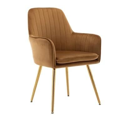 Brown Cloth Sofa Chair Velvet Bar Chair Sofa Sets