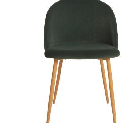 Factory Directly Luxury Design Fabric Modern Green Velvet Accent Dining Chairs with Golden Legs