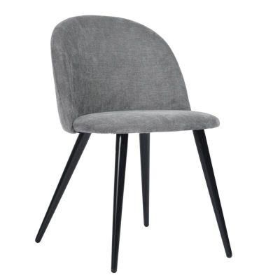 Wholesale Nordic Upholstered Dining Room Chair Modern Luxury Furniture Fabric Velvet Stainless Steel Dining Chair