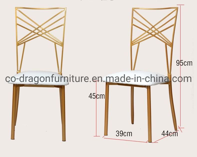 Gold Metal Leather Dining Wedding Chair for Dining Furniture