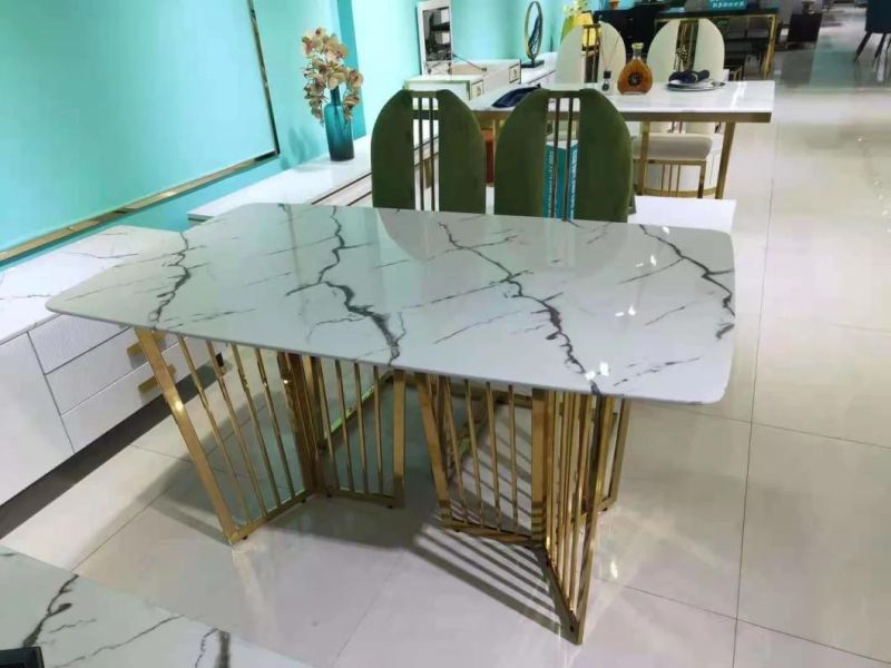 Nordic Light Luxury Marble Dining Table Home Hotel Dining Tables