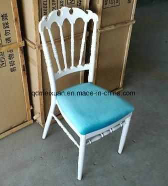 Soft Package Crown Bamboo Chair Aluminum Alloy White Hotel Dining Chair Outdoor Wedding Napoleon Chair (M-X3794)