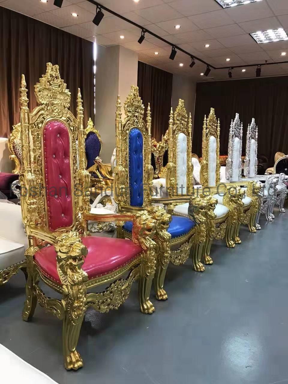 Customized Golden Design Royal Sofa Chair for Wedding and Event