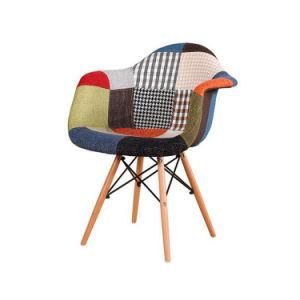 Modern Minimalist Design PP Armrest Wooden Leg Dining Chair Outdoor Dining Chair