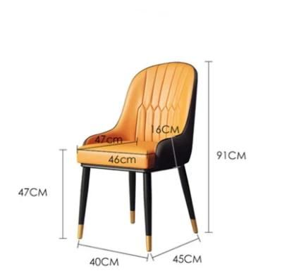 Free Sample Home Furniture Wholesale Luxury French Restaurant Modern Dining PU Leather Upholstered Dining Chairs