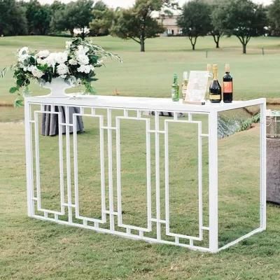 Modern Stainless Steel Heigh Long Wedding Party Bar Table