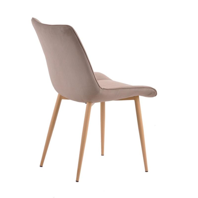Exquisite Structure Manufacturing Cheap Modern Grey Fabric Dining Chair