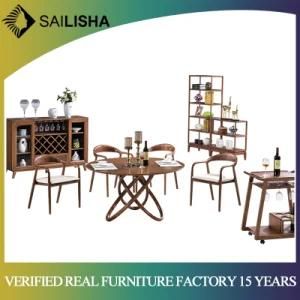 Modern Style Chinese Kitchen Solid Wood Round Dining Table and Chairs Set Dining Room Furniture Sets