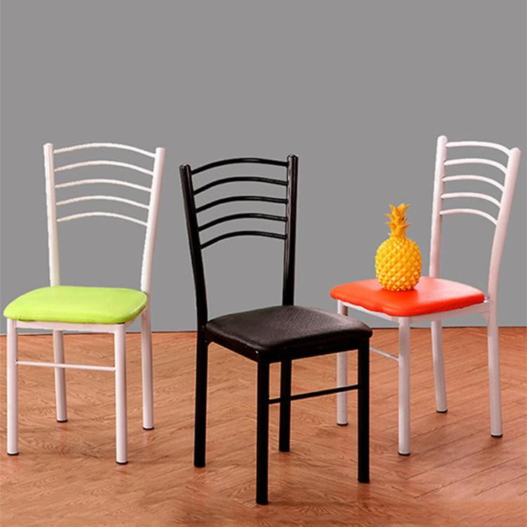 Fashion Design Home Restaurant Hotel Silla Leather Metal Dining Chair