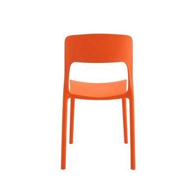 Factory Wholesale Stackable Square Back Plastic Chair Colorful PP Dining Chairs Hot Selling for Outdoor Indoor