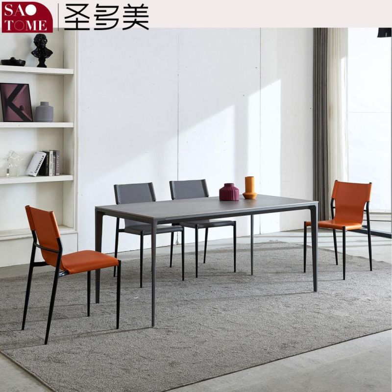 Modern Living Room Dining Room Furniture Aluminum Alloy Dining Table