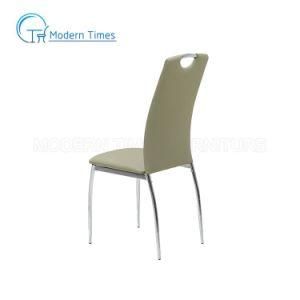 Outdoor Furniture Modern High Back Chrome-Plated Leg Dining Chair for Living Room Outdoor Dining Chair