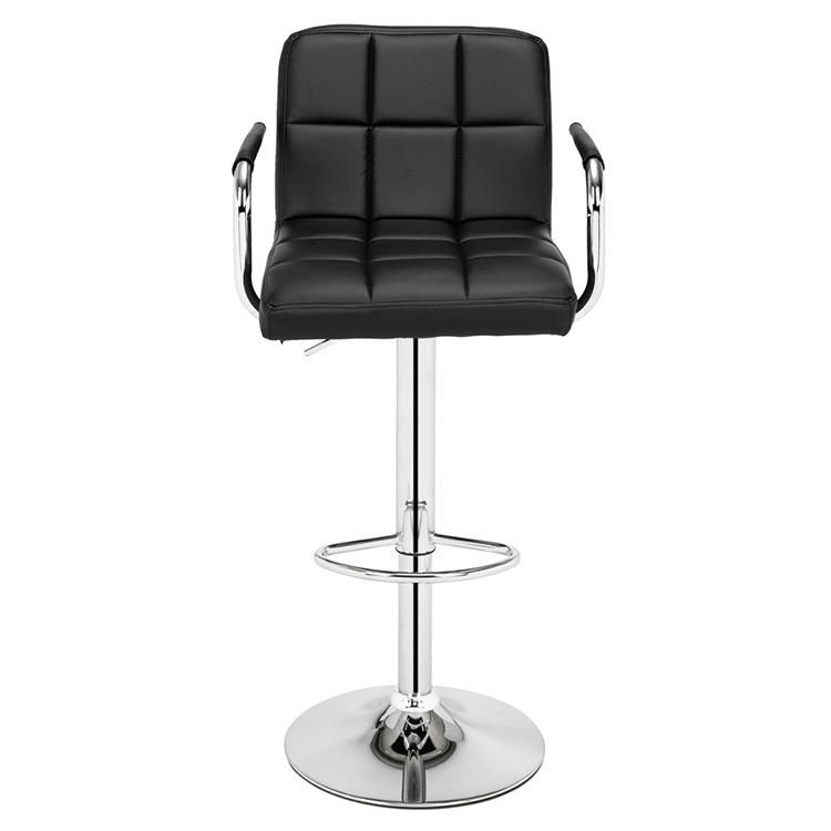 2021 Customized Indoor Bar Modern Stools PU Leather Metal Bar Chair Restaurant Bar Chairs