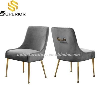 Luxury Gold Dining Chair with Steel Legs for Home Furniture