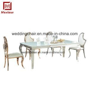 High-Grade Silver Series Temperd Glass Dining Table