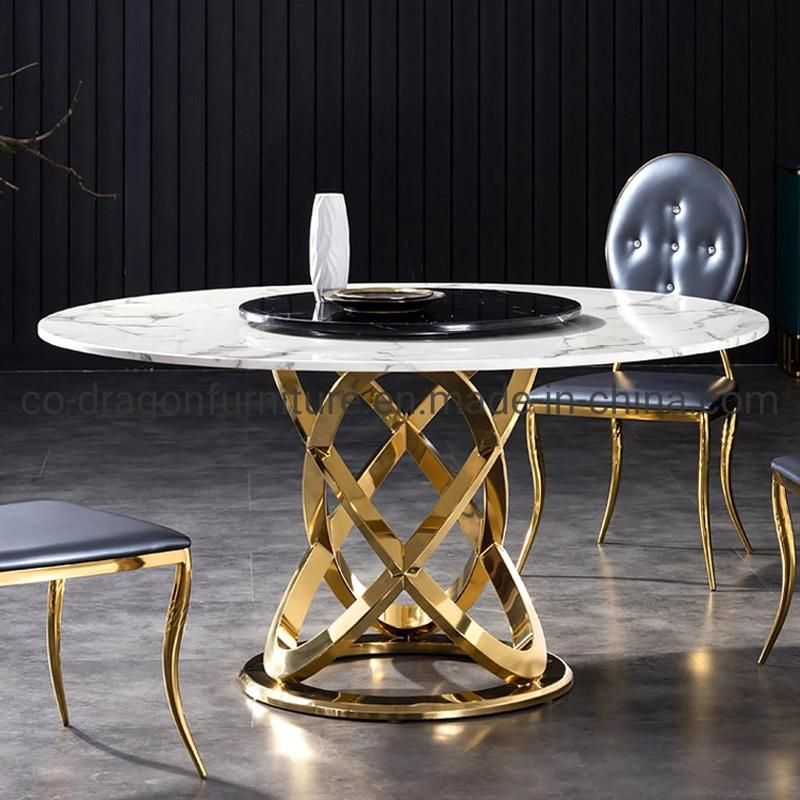 2021 New Design Dining Furniture Round Dining Table with Top