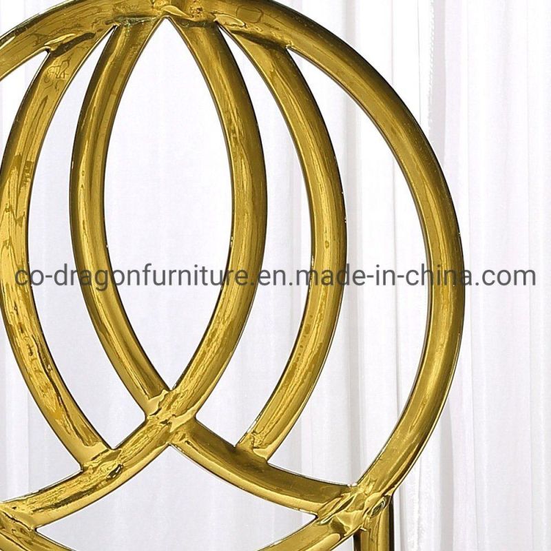 Luxury Wholesale Gold Stainless Steel Wedding Chair for Dining Furniture