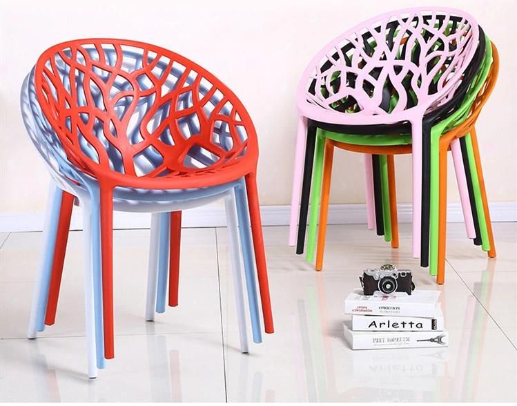 Popular Colorful Stackable Cafe Office Restaurant Plastic Dining Chair for Sale