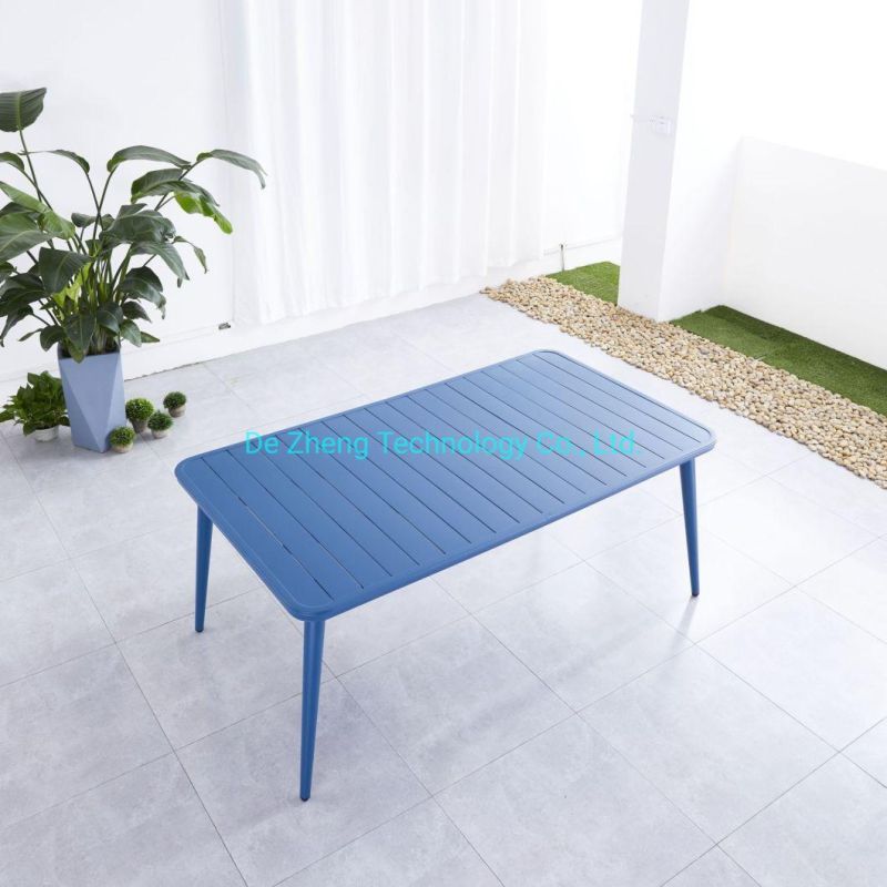 Outdoor Use Durable Aluminum Board Coffee Table Modern Dining Table 8 Person Dining Table Home Use