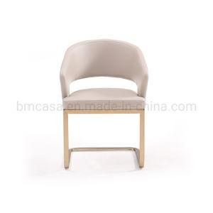 B&M Best Selling Modern Luxury Leather Dining Chair with Yellow Brown Base