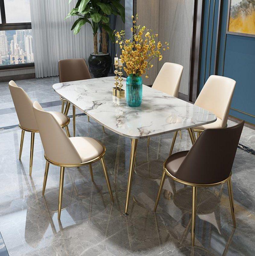 Nordic Hotel Dining Table Marble Light Luxury Dining Table