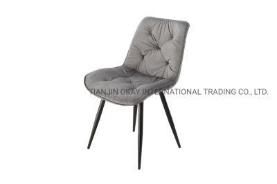 Wholesale Nordic Velvet Modern Luxury Design Furniture Dining Room Chairs Dining Chairs with Metal Legs Gold