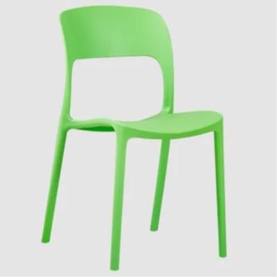 China Imported PP Outside Adult Waiting Room Garden Dining Stackable Relax Plastic Cafe Chair