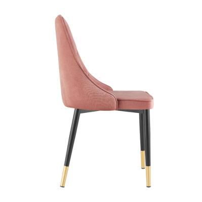 Luxury Blue Black Yellow Brown Velvet Leather Upholstered Dining Chair Modern Wholesale