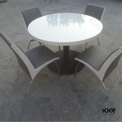 High Gloss Round Marble Top White Modern White Coffee Table