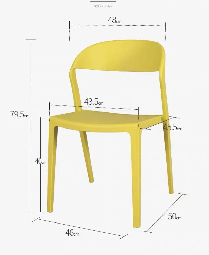 Colorful Leisure Design Outdoor Garden Cafe Office Restaurant Plastic Chair