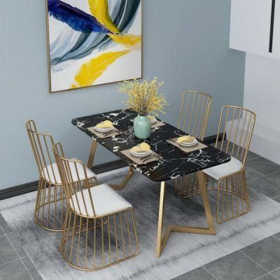 Nordic Light Luxury Style Home Living Room Marble Dining Table Set Hotel Furniture Dining Tables