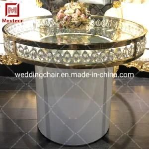 Fancy Events Furniture Wedding Crystal Stainless Steel Cake Table