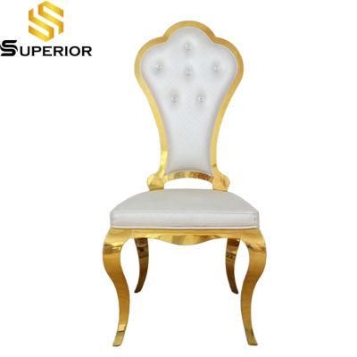 Dubai Gold Stainless Steel Chair and Table Set for Restaurant
