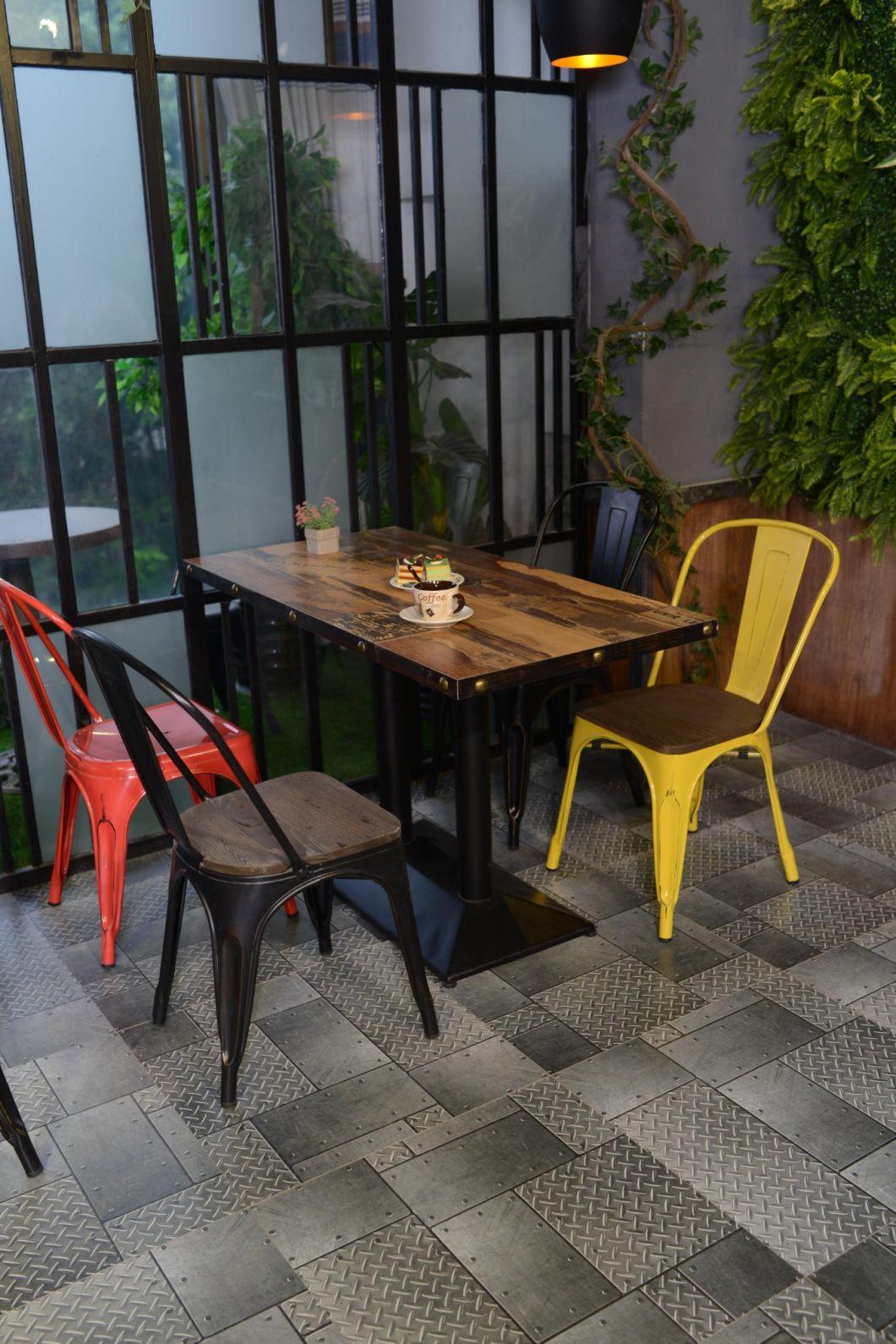 Industrial Simple Style Fast Food Dining Chair Restaurant and Coffee Shop Metal Chair