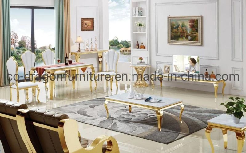 Luxury Minimalism Dining Table with Marble Top for Home Furniture