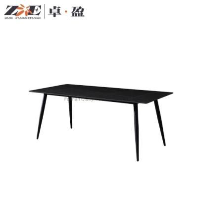 Wholesale Price Modern Restaurant Sintered Stone Plate Top Dining Tables and Chairs Set