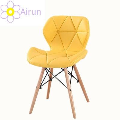 2020 Modern Design Cheap Home Furniture PU Leather Dining Room Chairs Beech Wood Legs Colorful Fabric Dining Chair