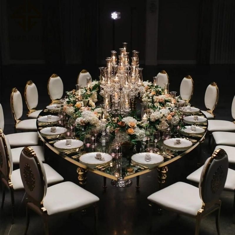 Wholesale Round Wedding Metal Frame Dining Table Modern Style 2022