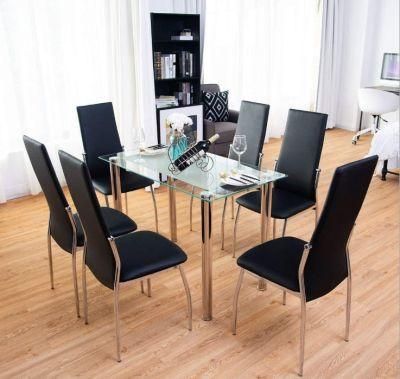 Wholesale Dining Room Chair Uphostered Design Black Modern Dining Chairs Leather