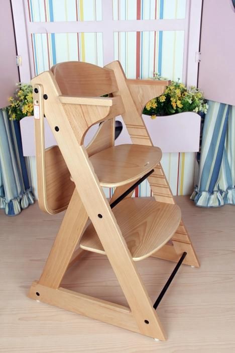 Modern Wooden Wholesale Cheaper Baby Kids Home High Dining Chair