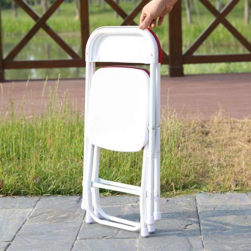 EU Standard High Quality China White Red Cheap Foldable Kids Plastic Chairs