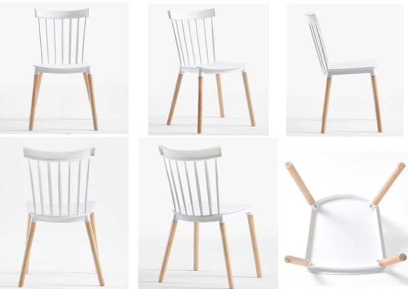 Factory Wholesale Nordic Plastic Windsor Chair Simple Negotiation Chair Small Apartment Dining Chair American Plastic Study Chair