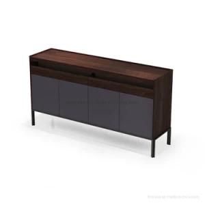 Home Furniture Modern Style Black Walnut Dining Room Cabinet