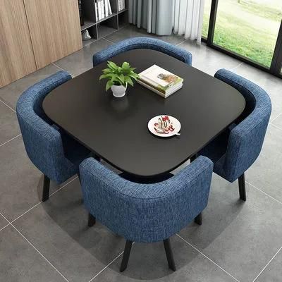 Modern Luxury Restaurant Furniture China Factories Iron Frame MDF Dining Table for Home Restaurant Furniture Set