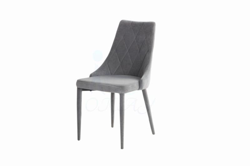 Modern Design of New Design Hot Sale Velvet Dining Chair with Painting Legs