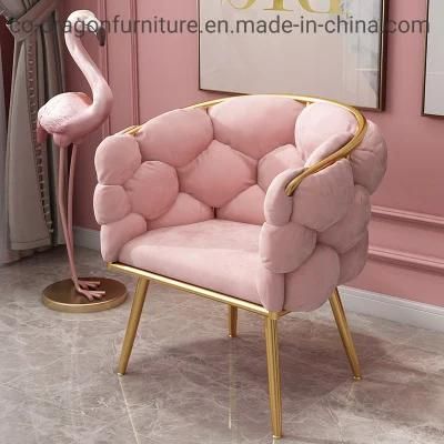 Fashion Gold Steel Dreesing Chair with Leather for Home Furniture