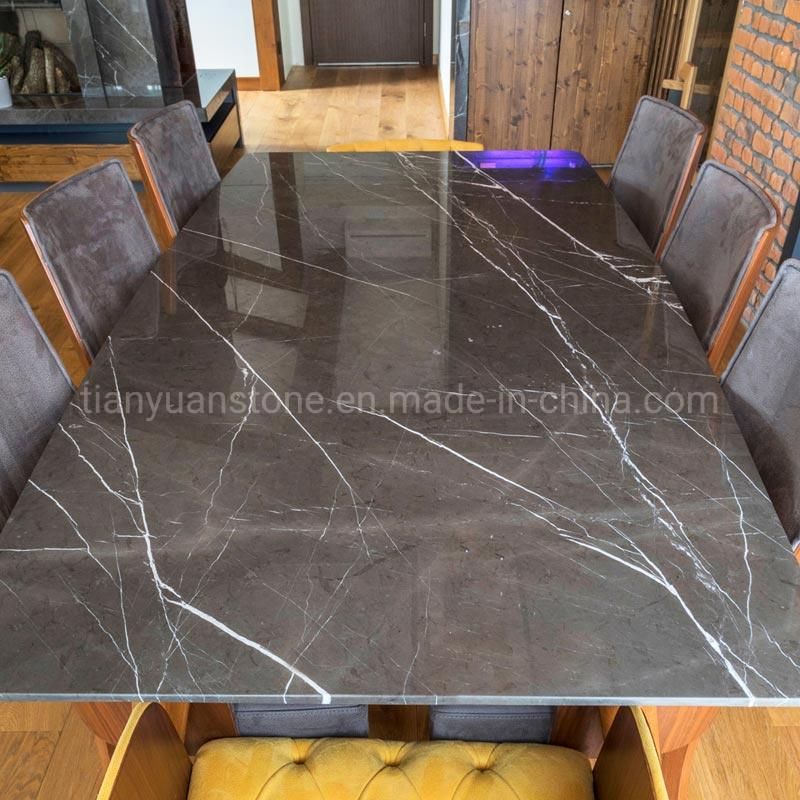 Home Dining Table Set/Dining Room Furniture/Glass Marble Dining Table